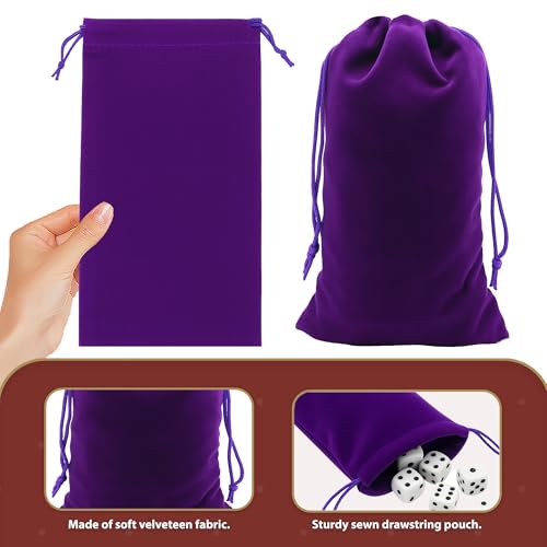 Mandala Crafts 8x17 Purple Velvet Drawstring Bags for Shoe Dusting Bags - color: Purple 8X17 Inches, size: 1 Count (Pack of 10)