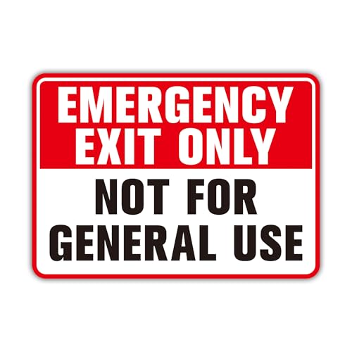 Emergency Exit Only Not For General Use Sign Sticker - color: Emergency Exit Only 493
