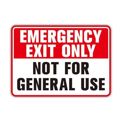 Emergency Exit Only Not For General Use Sign Sticker - color: Emergency Exit Only 493