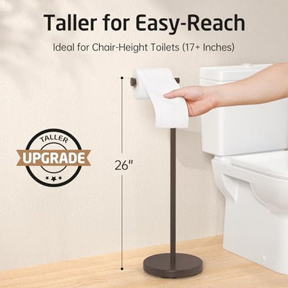 KES Bronze Toilet Paper Holder Stand, 26" H Free Standing, Heavy Base - color: Bronze, size: 26" H