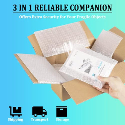 200Pack Clear Bubble Out Pouches Bags 4x6in, Small Bubble Pouches Wrap - size: 4x6 inch