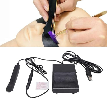 5W Lash Light with Foot Pedal for Fast Curing | 395-400nm Aluminum Alloy for Eyelash Extensions & Nail Art