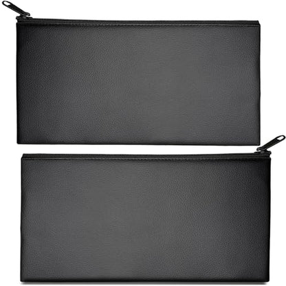 2-Pack Premium Money Bags with Ultra-Durable Zipper 11x6.1 Inch Money Pouch
