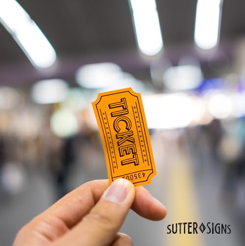 1000 Raffle Tickets Double Roll - color: Fluorescent Orange