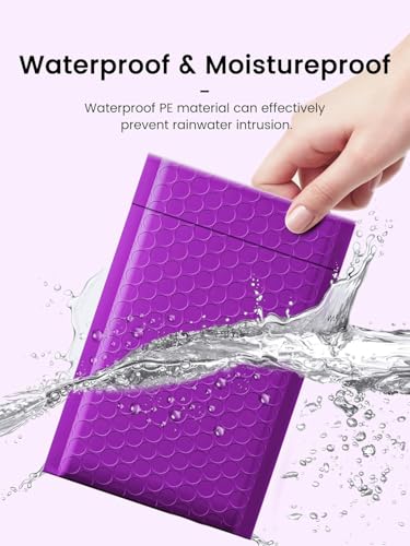 GSSUSA Purple Bubble Mailers 6x10 500 Pack, Self Seal Padded Envelopes - color: Purple, size: 6x10 500PC