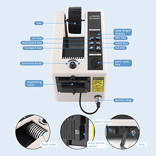 Automatic Tape Dispenser Cutter, 999mm Length