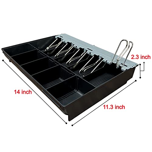 HK SYSTEMS SAM4S Cash Drawer Insert Money Tray Metal wire gripper 57, 5 Bills and 5 Coins, Compatible with Sam4s ER-5200, ER-5240, ER-5215, ER-900 Series, HK-7200 HK-7240, HK-7215 Series - size: Tray-57M