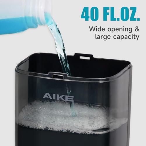 AIKE Liquid Commercial Soap Dispenser,40oz Capacity for Bathroom Black - color: Black
