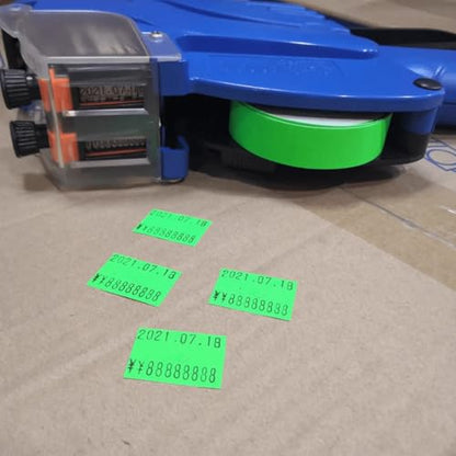 MX-6600 Price Labels | Double Line Pricemarker Labels Paper for MX-6602/YH-689/G6600/CN-6600EOS | Price Gun Stickers |10 Rolls/5000pcs, Without Gun (Green) - color: Green