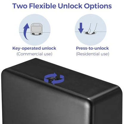 Stardrix Multifold Paper Towel Dispenser Wall Mount (Black) – Large Capacity C-Fold, Trifold, and Folded Commercial Hand Towels Holder for Bathroom & Restroom – Adhesive or Screw Mounted - color: Black