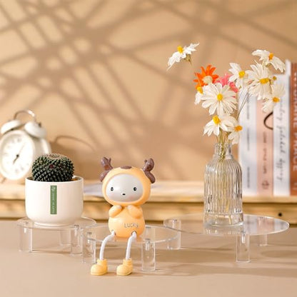 Lineshading 3 Pcs Round Acrylic Riser, Clear Round Display Stands - size: 5'',6'',8'', style: Round
