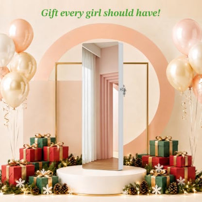 HNEBC Over the Door Organizer, Jewelry Cabinet with Lights,White - color: 21-White