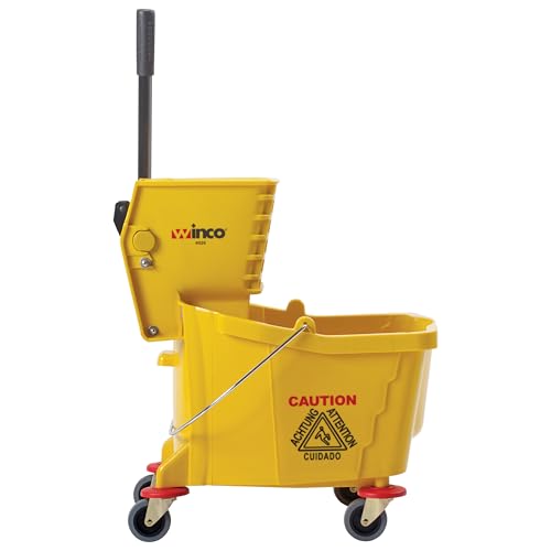 Winco Mop Bucket, Medium, Tan - color: Yellow, size: 36 Quart