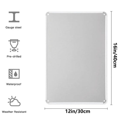 Fire Extinguisher Inside Sign - 12"x16" Metal Sign - Tin Warning Plaque for Indoor & Outdoor Use - size: 12X16INCH