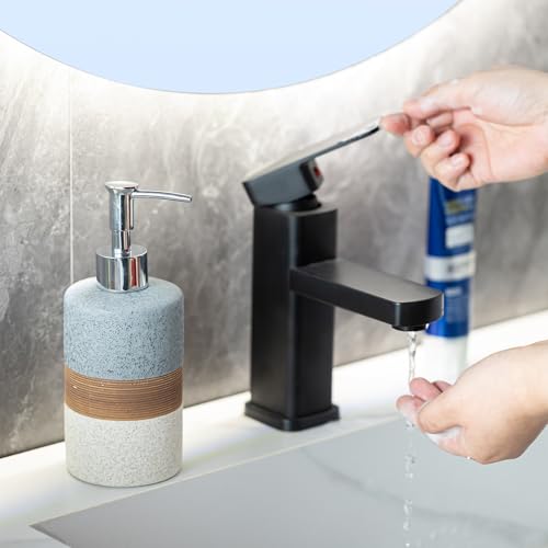 Hand Soap Dispenser Set for Bathroom, Kitchen Dish Soap Dispenser - color: Gray and White, size: 1xSoap Dispenser