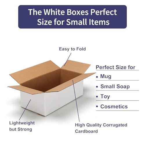 40 Pack Small Shipping Boxes 8X4X3 Inches - size: 8x4x3