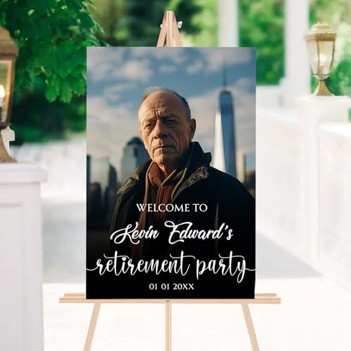 Personalized Retirement Celebration Welcome Sign, Rustic Retirement Luncheon Welcome Sign, RetiRement Celebration Party Signs, RetiRement Décor #13 - color: #Version 13