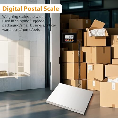 UNIWEIGH Digital Postal Scale 440lb x 10g Accuracy Shipping Scale - color: Stainless steel
