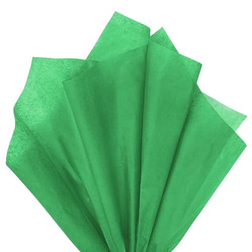 120 Sheets 14 x 20 Inch Green Tissue Paper for Gift Bag Wrapping - color: Green