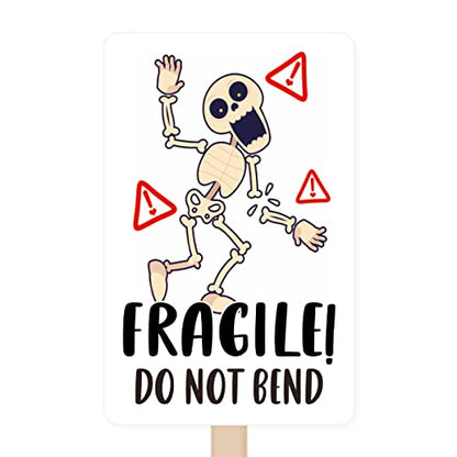 Funny Fragile Warning Stickers 400 PCS, Fragile Do Not Bend Broken Arm Skeleton Package Stickers for Shipping, Small Business Mailing Cartons Envelops Adhesive Labels - style: Fragile Do Not Bend