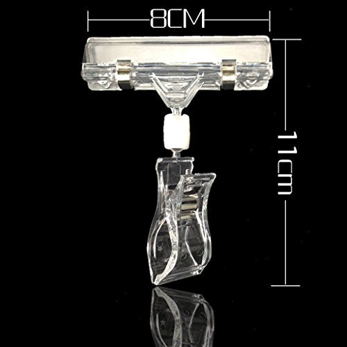 HD6006 Sign Clips Swivel Merchandise Sign Clip Display Clip (8 PCS, Clear) - size: 8 PCS