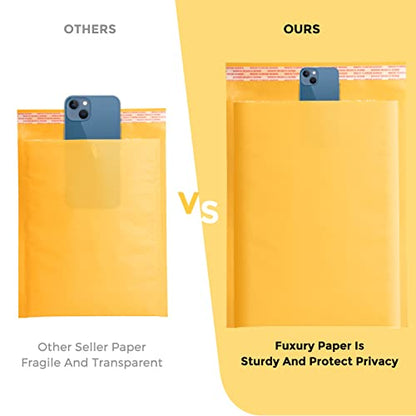 Fuxury Kraft Bubble Mailer 10.5X16" 25 Pack Padded Envelope Usable 10.5X15" - color: Yellow, size: 10.5x16" 25PC