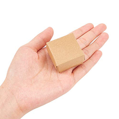 PH PandaHall 48 Pack Ring Gift Box, 1.5x1.5x1.1 Inch Jewelry Gift Boxes Square Cardboard Jewelry Box with Foam Small Earring Packing Boxes for Selling Mother's Day Wedding Birthday Business
