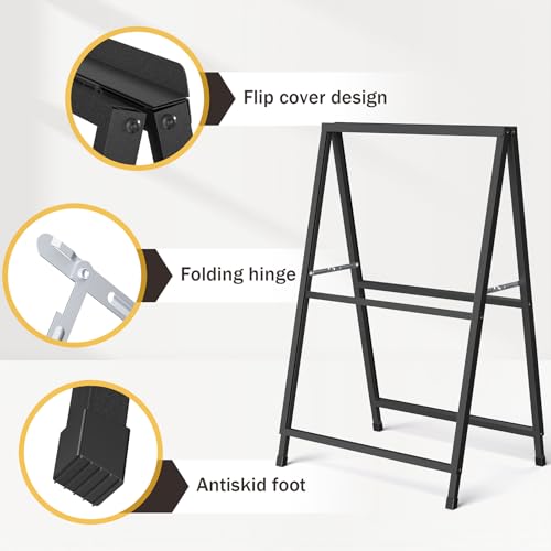 Relx A Frame Sign 24x36 Inch Outdoor, Heavy Duty Sandwich Board Signs, Double-Sided A Frames Sign Holder Business for Outside(Frame only).