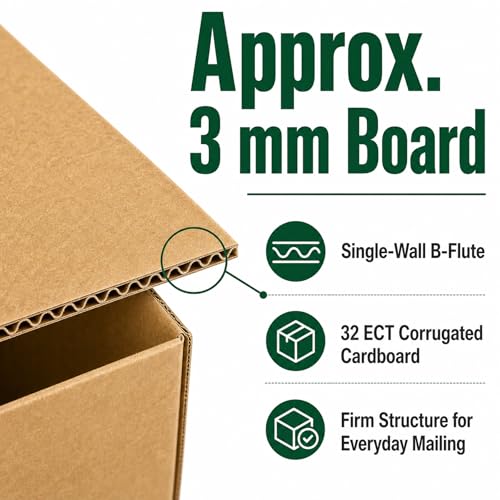 8x8x6 Brown Kraft Shipping Boxes for Small Business, 20 Pack - size: 8x8x6 Inch