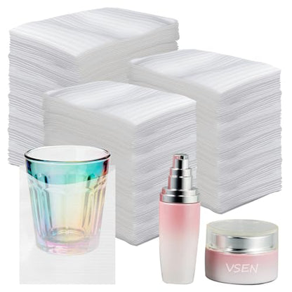 300 Pack 4''x6'' Cushion Foam Pouches,Small Packing Foam Pouches for Moving - size: 300pcs 4×6inch