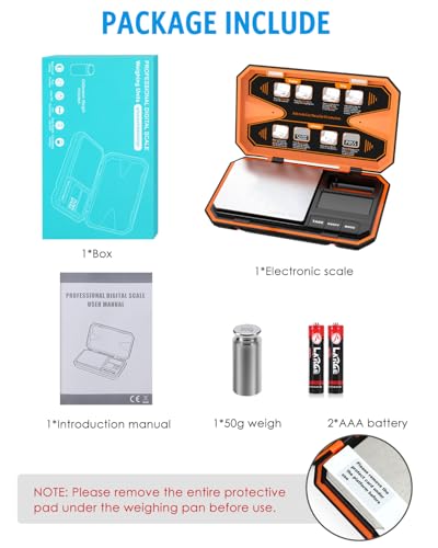 AMIR Digital Pocket Scale, 500g x 0.01g Gram Scale, LCD Display