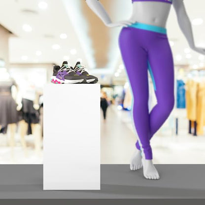 Tall Display Box White Acrylic Pillar 12" x 12” x 24” Hollow Pedestal 5 Sided No Lid Retail Plinth Merchandise Display Elevated Vertical Socle Box Multi Use Product Showcase by Marketing Holders - size: 12"w x 12"d x 24"h White