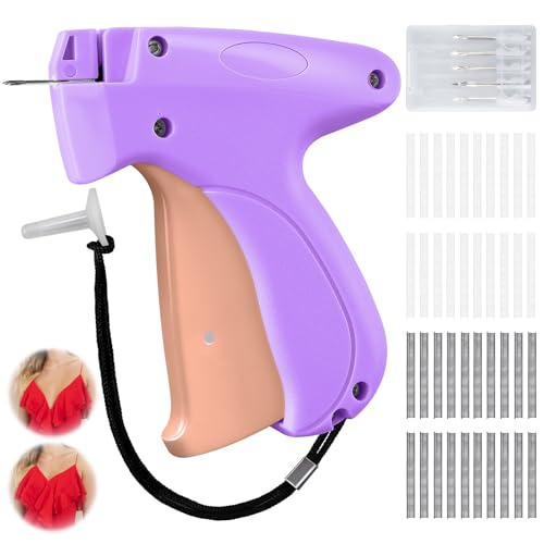 Sewing Gun Tag Stitch Gun for Clothes - Purple/Pink Color Versatile Stitching Gun for Hemming Pants Repairing Seams and More - color: Purple_Pink