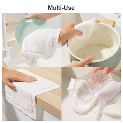 JOYMOOP Microfiber Cleaning Cloth, 20 Piece Set, Medium, White - color: S