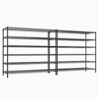 REIBII Storage Shelves, 3840LBS Heavy Duty&Adjustable Height for Basement - size: 2 SET-83" H x 55.5" W x 18" D
