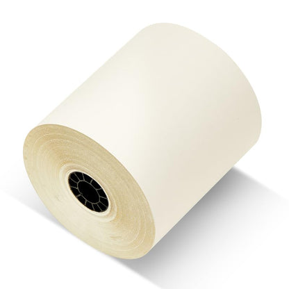 (30 Rolls + 3 Ribbons) 2 Ply Carbonless Rolls 3" X 95 Feet White/Yellow Receipt Paper POS Cash Register White/Canary With 3 Pcs of Star SP700 Ribbons – 30 Two Ply Rolls Fits SP2000 UP389 TMU 220 250
