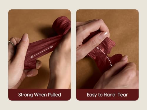 Vitalizart Crinkle Paper Ribbon 1.5" x 75 Yds for Gift Wrapping Recyclable - color: Burgundy