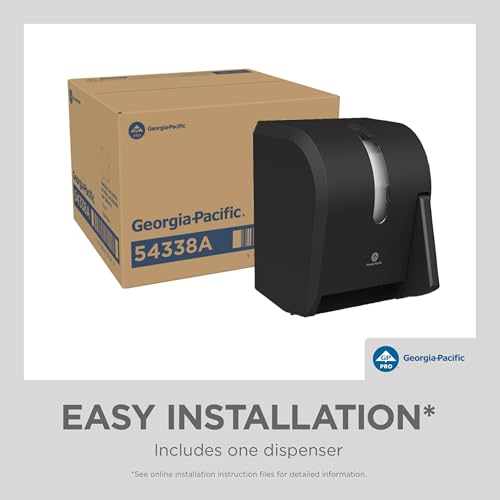 Georgia-Pacific Push Paddle Roll Paper Towel Dispenser by GP PRO, 54338A, Black