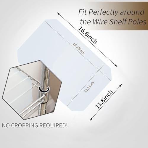 Poofzy Wire Shelf Liner 11.8" x 16.6", Set of 5 Clear - color: Clear, size: 11.8"x16.6" 5pcs