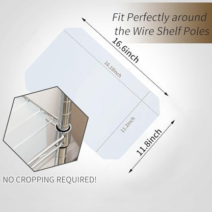 Poofzy Wire Shelf Liner 11.8" x 16.6", Set of 5 Clear - color: Clear, size: 11.8"x16.6" 5pcs