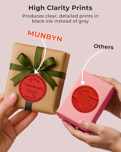 MUNBYN 2 Inch Red Round Thermal Labels for Business, 750 Sheets/1 Roll - color: Red, size: 2inch