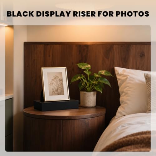 Oirlv Solid Wood Minimalism Style Jewelry Display Stand Showcase Jewelry Organizer Black Square Holder (SM05305) - color: SM05305