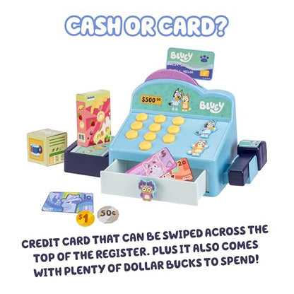 Bluey Cash Register Playset, Interactive Play Register with Scanner - style: Cash Register