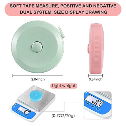4 Pack Soft Retractable Measuring Tape,60-Inch 150cm,The Cold Green Double Scale Measurement Tape,for Body Measuring Sewing Tailor Cloth Knitting Home Craft Measurements - color: 4 Pack (The cold green)