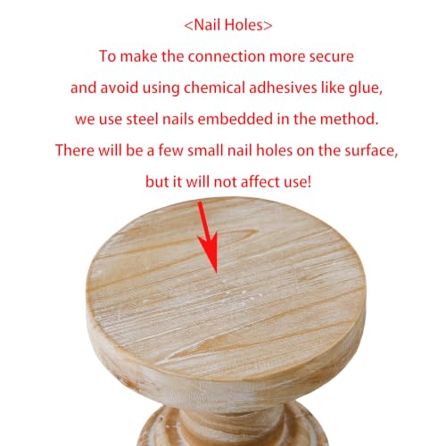SOFE Farmhouse Wood Risers Display Stands, 5 Inches Tall Display Pedestal - color: Wood