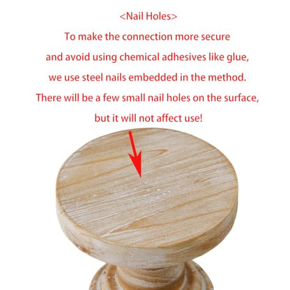 SOFE Farmhouse Wood Risers Display Stands, 5 Inches Tall Display Pedestal - color: Wood