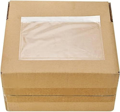 9527 Product 7.5" x 5.5" Packing List Envelope, Clear Adhesive Shipping Label Pouchs, Waterproof Top Loading Packing List, (50 Pack) - size: 7.5" x 5.5" | 50 pack