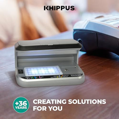K440 Counterfeit Bill Detector, Professional Two UV Eco-Friendly LEDs, Magnetic Ink Sensor, Backlight for Watermark Detection, Built-in Magnifier for Money, Credit Cards and IDs