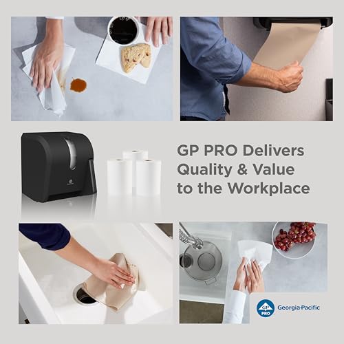 Georgia-Pacific Push Paddle Roll Paper Towel Dispenser by GP PRO, 54338A, Black