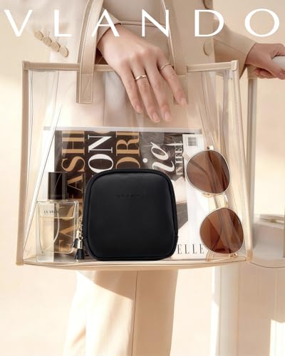 VLANDO 2-Layer Travel Jewelry Organizer for Necklaces,Rings,Earrings - color: Black
